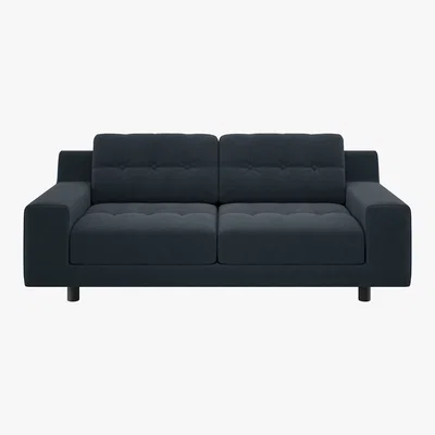 Habitat Hendricks Charcoal Grey Velvet 2 Seater Sofa, Charcoal