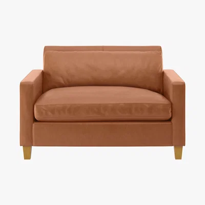 Habitat Chester Tan Luxury Leather Compact Sofa, Tan