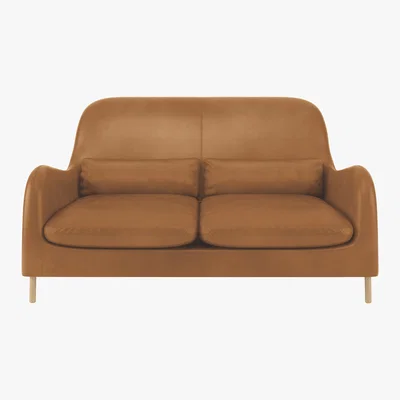 Habitat Smithfield Mid Tan Leather 2 Seater Sofa, Mid Tan