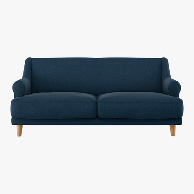 Habitat Townsend Navy Blue Tweed Wool Mix 2 Seater Sofa, Navy
