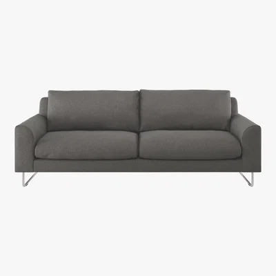 Habitat Lyle Charcoal Grey Tweed Wool Mix 3 Seater Sofa, Charcoal