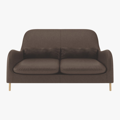 Habitat Smithfield Chocolate Brown Luxury Leather 2 Seater Sofa, Brown
