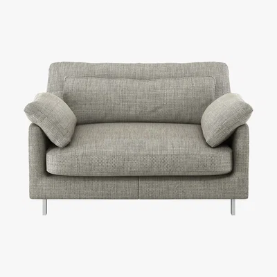 Habitat Cuscino Black And White Textured FaBric Compact Sofa, Black And White