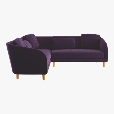 Habitat Colby Purple Velvet Right Arm Corner Sofa, Purple
