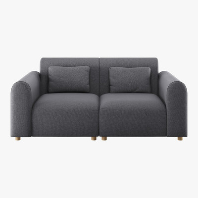 Habitat Tab Charcoal Grey FaBric 2 Seater Sofa, Charcoal