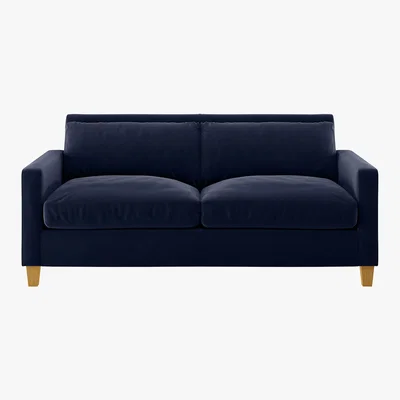 Habitat Chester Navy Blue Velvet 2 Seater Sofa, Dark Blue
