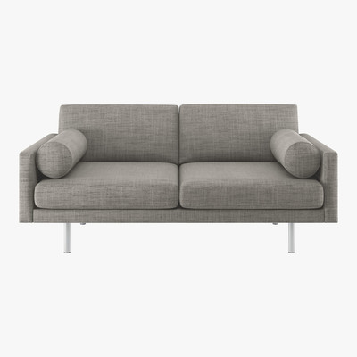Habitat Spencer Black And White Italian Woven 2 Seater Sofa, Metal Leg, Black And White
