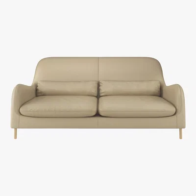 Habitat Smithfield Stone Leather 3 Seater Sofa, Stone