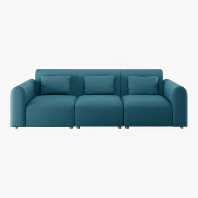 Habitat Tab Teal Green FaBric 4 Seater Sofa, Green