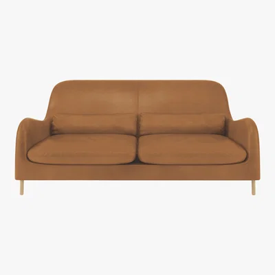 Habitat Smithfield Mid Tan Leather 3 Seater Sofa, Mid Tan