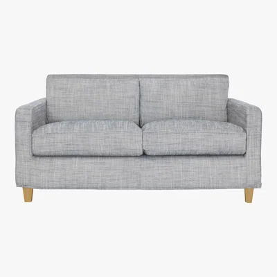 Habitat Chester Black & White Italian Woven FaBric 2 Seater Sofa, Black And White