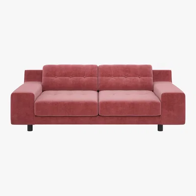 Habitat Hendricks Dusty Rose Velvet 3 Seater Sofa, Dusty Rose