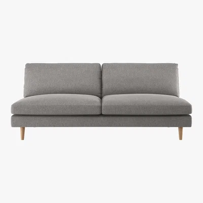 Habitat Teo Grey FaBric 3 Seat Sofa, Grey