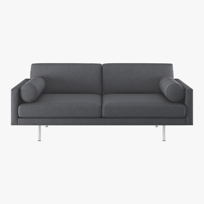 Habitat Spencer Charcoal Grey Wool 3 Seater Sofa, Metal Legs, Charcoal