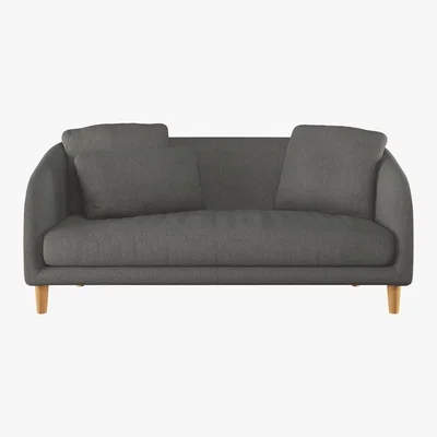 Habitat Colby Charcoal Grey FaBric 2 Seater Sofa, Charcoal