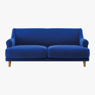 Habitat Townsend Cobalt Blue Velvet 2 Seater Sofa, Blue