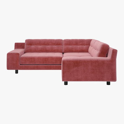 Habitat Hendricks 3 Seat Dusty Rose Left Hand Corner Sofa, Dusty Rose