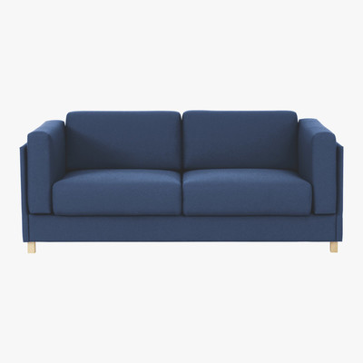 Habitat Colombo Blue FaBric 3 Seater Sofa, Blue