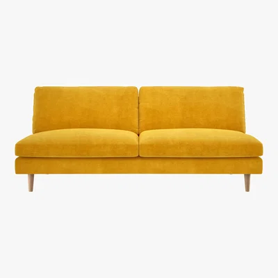 Habitat Teo Yellow 3 Seat Sofa, Yellow