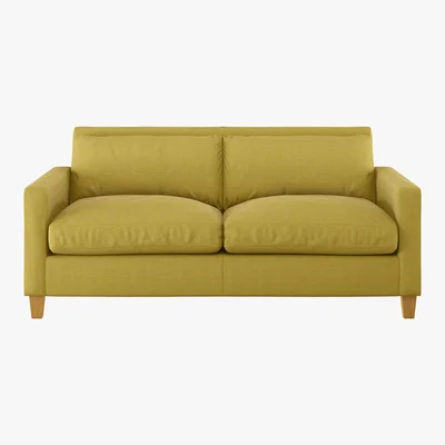 Habitat Chester Yellow Textured FaBric 2 Seater Sofa, Yellow