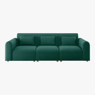 Habitat Tab Green FaBric 4 Seater Sofa, Green