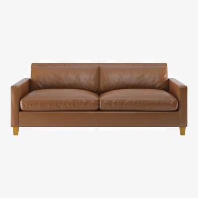 Habitat Chester Light Brown 3 Seat Sofa, Oak Feet, Light Brown
