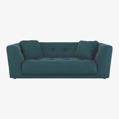 Habitat Forde Teal Green Tweed Wool Mix  4 Seat Sofa, Green