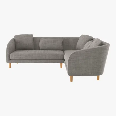 Habitat Colby Black And White Italian Woven Left-Arm Corner Sofa, Black And White