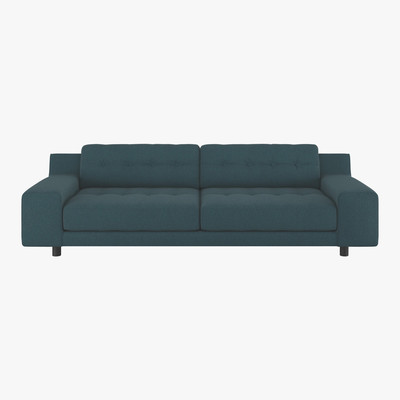 Habitat Hendricks Teal Green Herringbone Wool Mix 4 Seater Sofa, Green