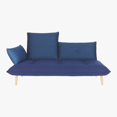 Habitat Naoko Blue Left-Arm 3 Seater Sofa, Blue