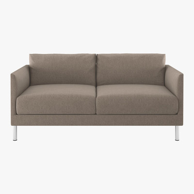 Habitat Hyde Natural FaBric 2 Seater Sofa, Metal Legs, Natural
