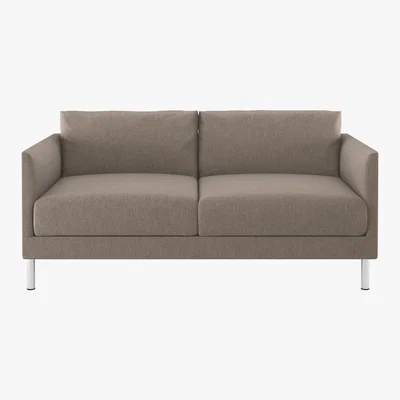 Habitat Hyde Natural FaBric 2 Seater Sofa, Metal Legs, Natural