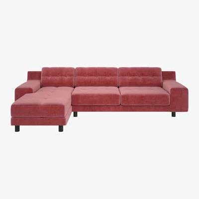 Habitat Hendricks 4 Seat Dusty Rose Left Hand Chaise Sofa, Dusty Rose
