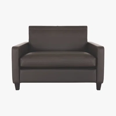 Habitat Chester Brown Arredo Leather Compact Sofa, Dark Feet, Brown