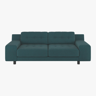 Habitat Hendricks Teal Green Herringbone Wool Mix 3 Seater Sofa, Green