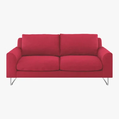 Habitat Lyle Red Textured FaBric 2 Seater Sofa, Red