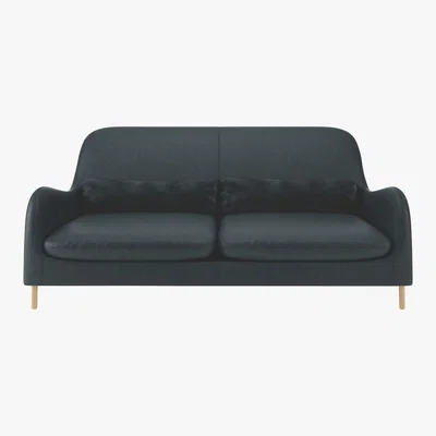 Habitat Smithfield Dark Grey Luxury Leather 3 Seater Sofa, Grey
