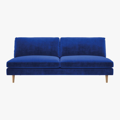 Habitat Teo Cobalt Blue 3 Seat Sofa, Blue