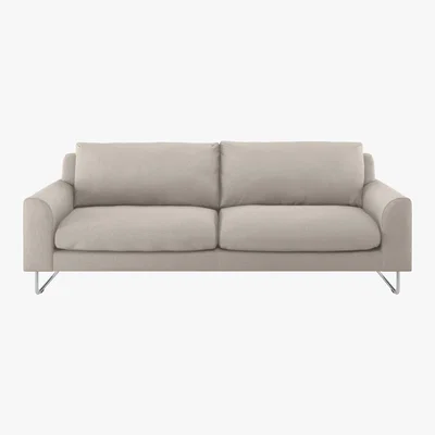 Habitat Lyle Natural Textured FaBric 3 Seater Sofa, Natural