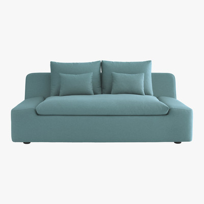 Habitat Kasha Teal Blue FaBric 3 Seater Sofa, Blue