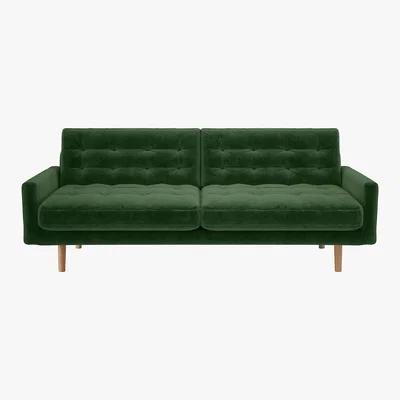 Habitat Fenner Moss Green 3 Seater Sofa, Moss Green