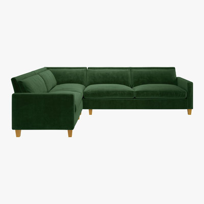 Habitat Chester Moss Green Right-Hand 4 Seater Corner Sofa, Moss Green