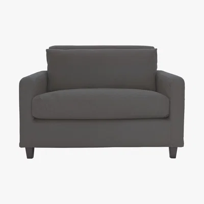 Habitat Chester Charcoal Grey FaBric Compact Sofa, Charcoal