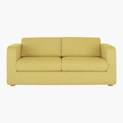 Habitat Porto Yellow FaBric 3 Seater Sofa, Saffron Yellow