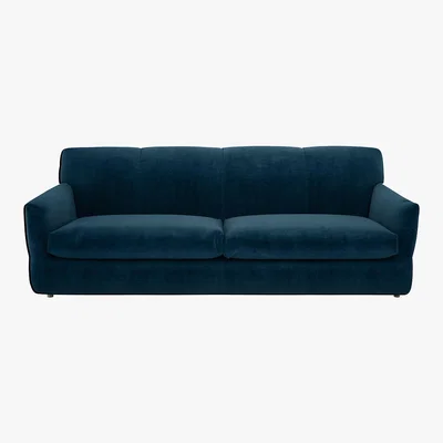 Habitat Newington Ink Blue Velvet 3 Seater Sofabed, Blue