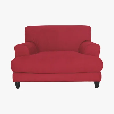 Habitat Askem Red Brushed Cotton Compact Sofa, Red