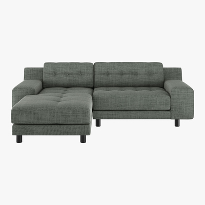 Habitat Hendricks Grey Italian Woven Small Left-Hand Chaise Sofa, Grey