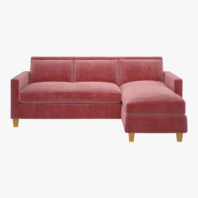 Habitat Chester Dusty Rose 3 Seater Chaise Sofa, Dusty Rose