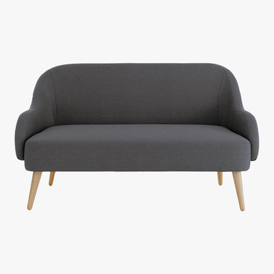 Habitat Momo Charcoal Grey FaBric 2 Seater Sofa, Charcoal