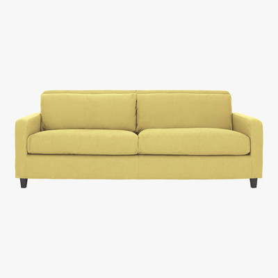 Habitat Chester Yellow FaBric 3 Seater Sofa, Saffron Yellow